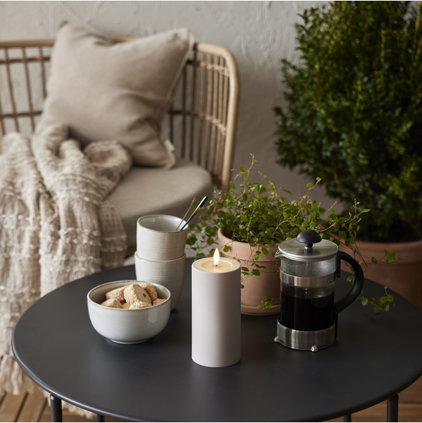 Star Trading LED-kynttilä ulkokäyttöön beige 7,5 x 17,5 cm