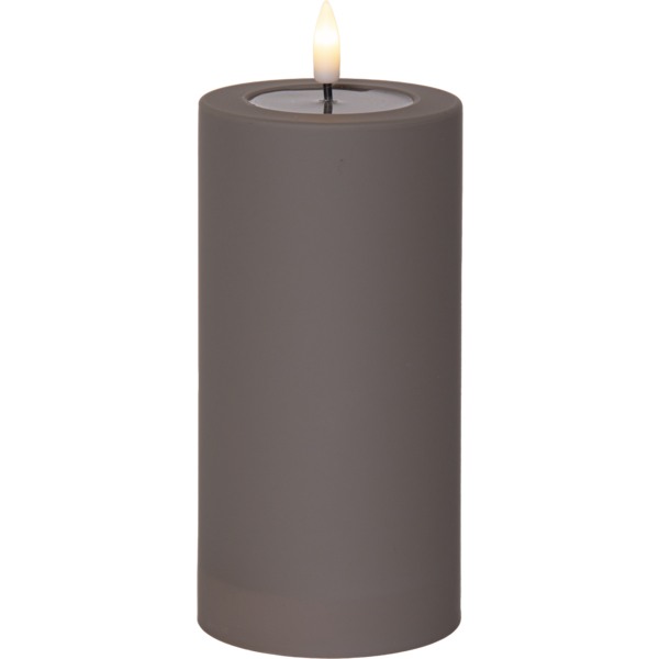 Star Trading LED-kynttilä ulkokäyttöön ruskea 7,5 x 17,5 cm