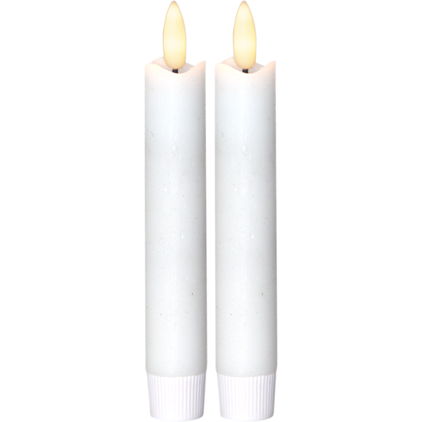 Star Trading LED-antiikkikynttilä valkoinen 15 cm 2 kpl
