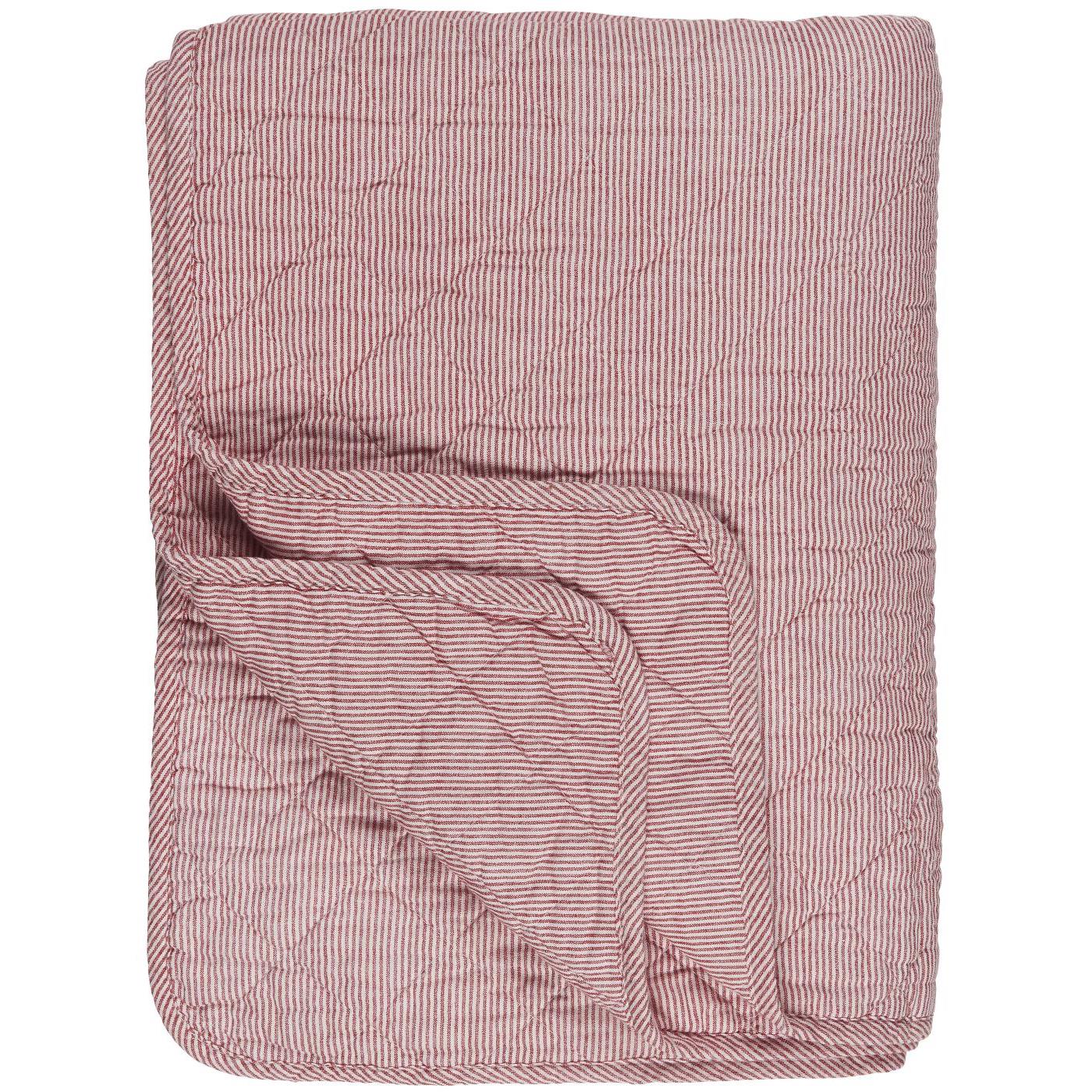 Ib Laursen raidallinen tikattu peitto 130 x 180 cm