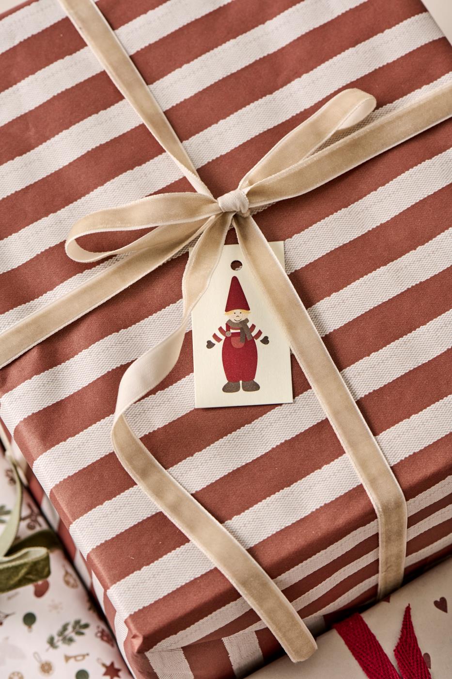 Ib Laursen raidallinen lahjapaperi 5m