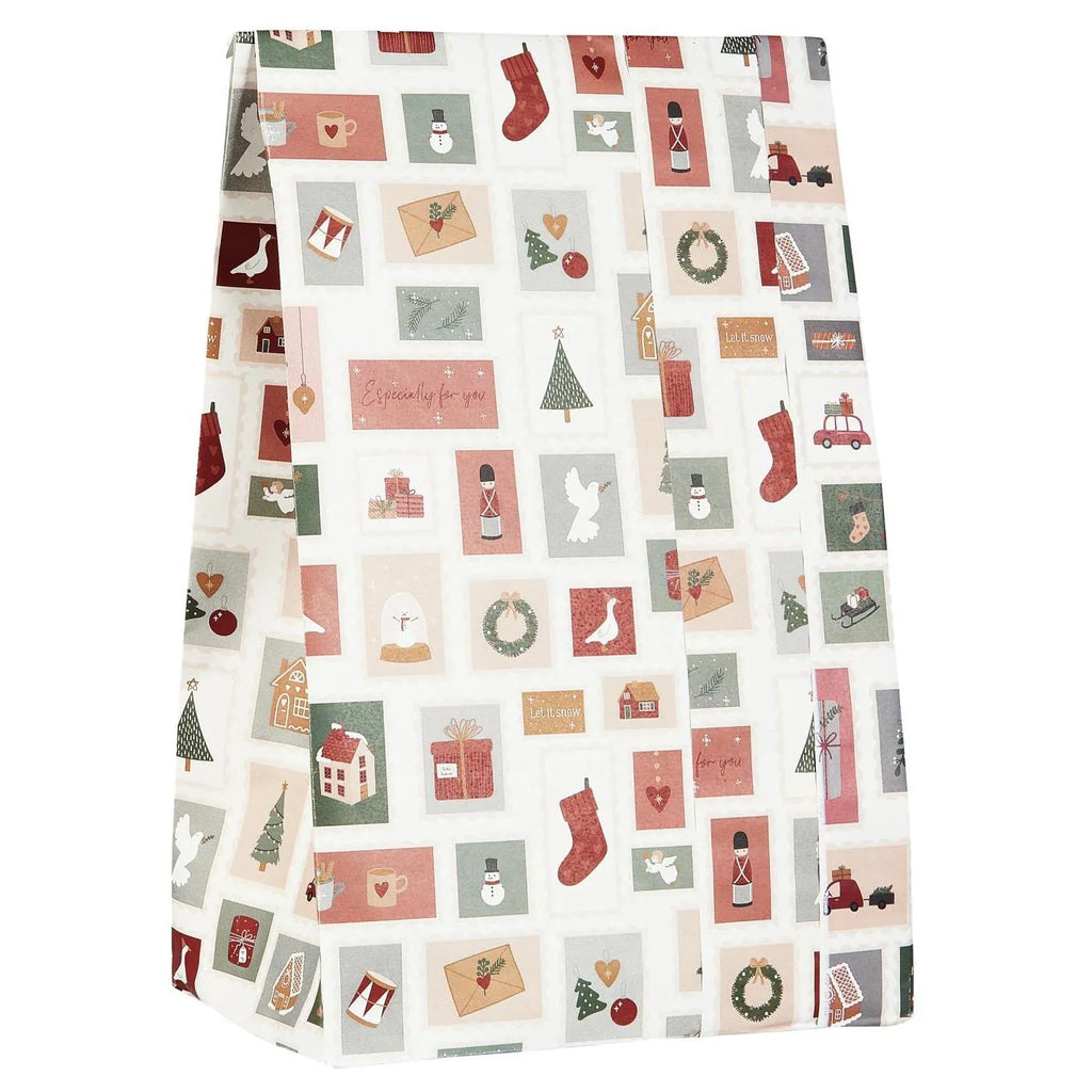 Ib Laursen lahjapussi Christmas Stamps 18 × 28,5 × 10 cm