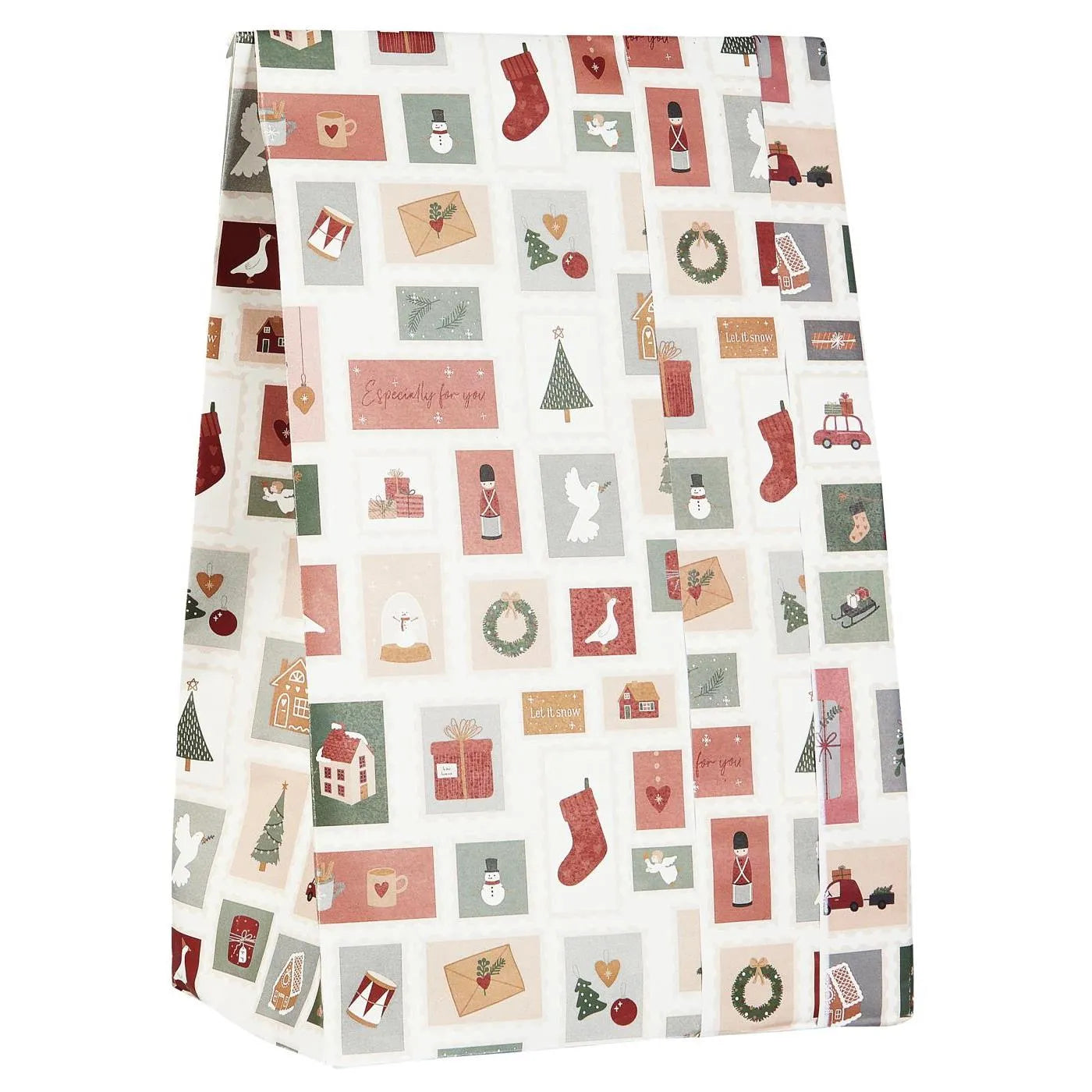 Ib Laursen lahjapussi Christmas Stamps 18 × 28,5 × 10 cm