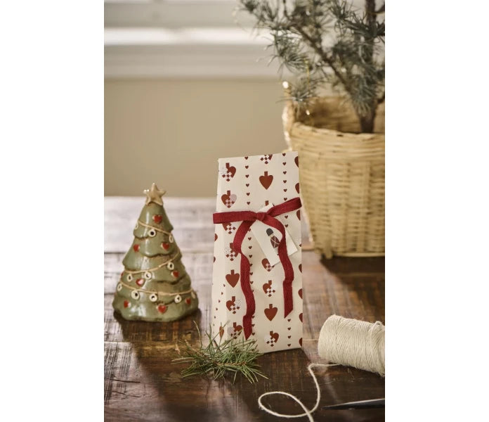 Ib Laursen lahjapussi Braided Hearts 9 × 22,5 × 6 cm