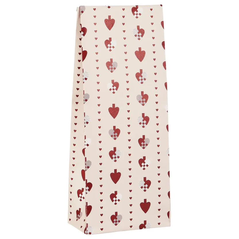 Ib Laursen lahjapussi Braided Hearts 12 × 30,5 × 7 cm
