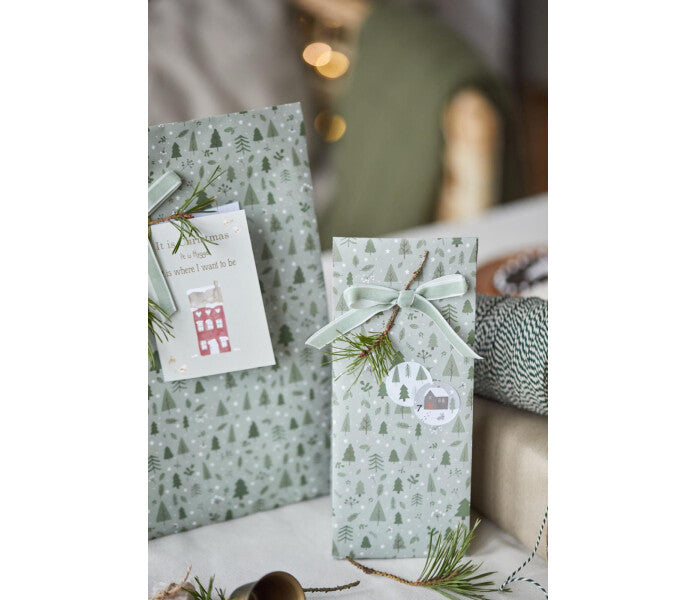 Ib Laursen lahjapussi Christmas Forest 9 × 22,5 × 6 cm