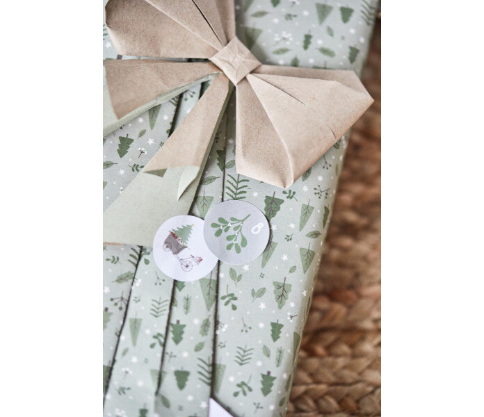 Ib Laursen lahjapaperi kuviollinen Green Forest 5m