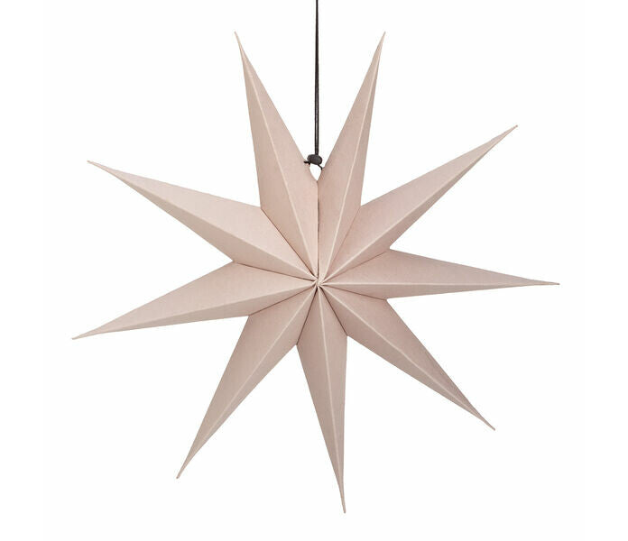 Piironki paperitähti harmaanvaaleanpunainen 40cm