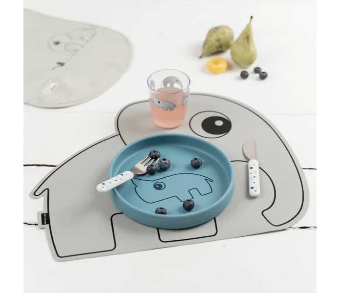 Done by Deer ruokailualusta Elphee silikoni harmaa