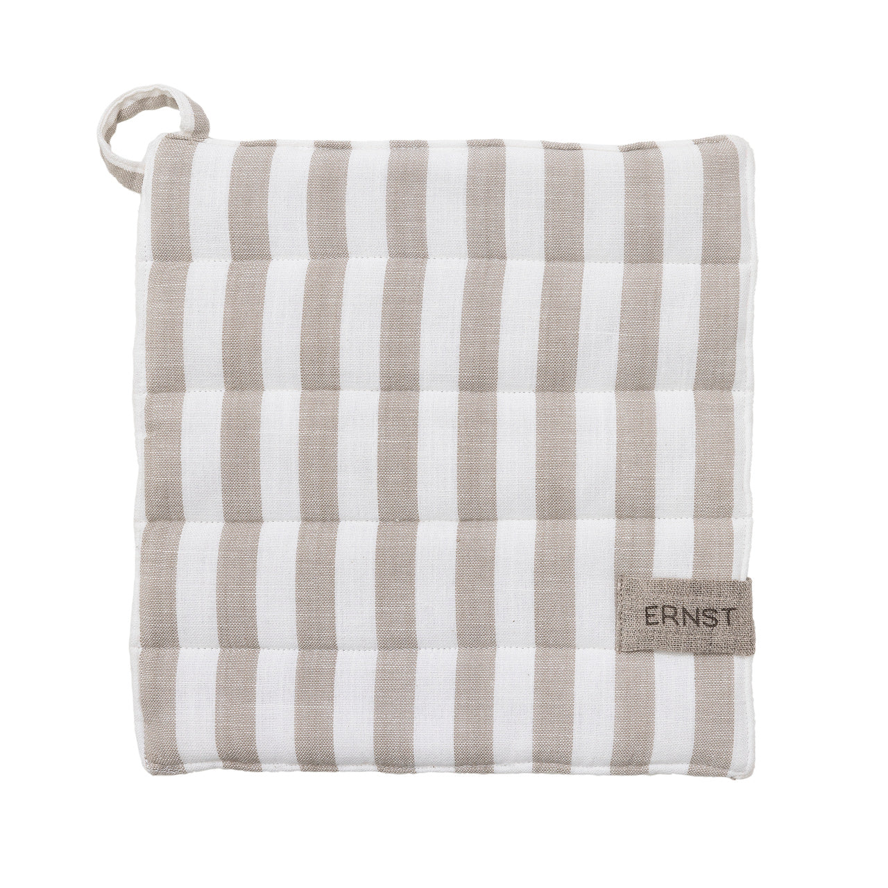 ERNST patalappu raidallinen beige / valkoinen