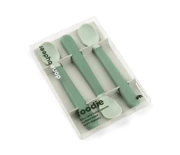 Done by Deer Foodie easy-grip lusikat vihreä 3 kpl