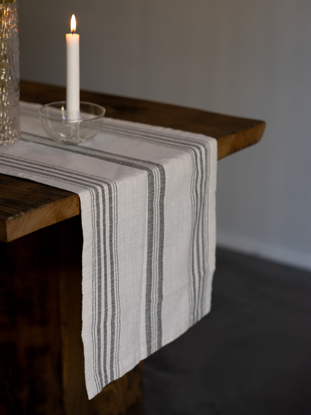 Storefactory Karlevi raidallinen kaitaliina vihreä 35 x 240 cm