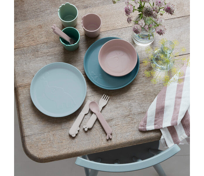 Done by Deer Kiddish haarukat Lalee beige/ koralli 4kpl