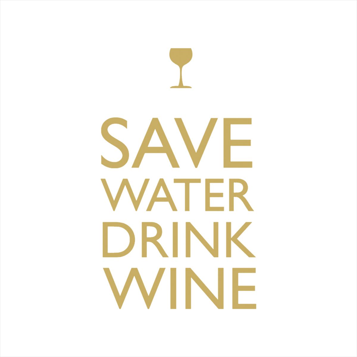 PPD Save Water Drink Wine servietti 33 x 33 cm 20kpl