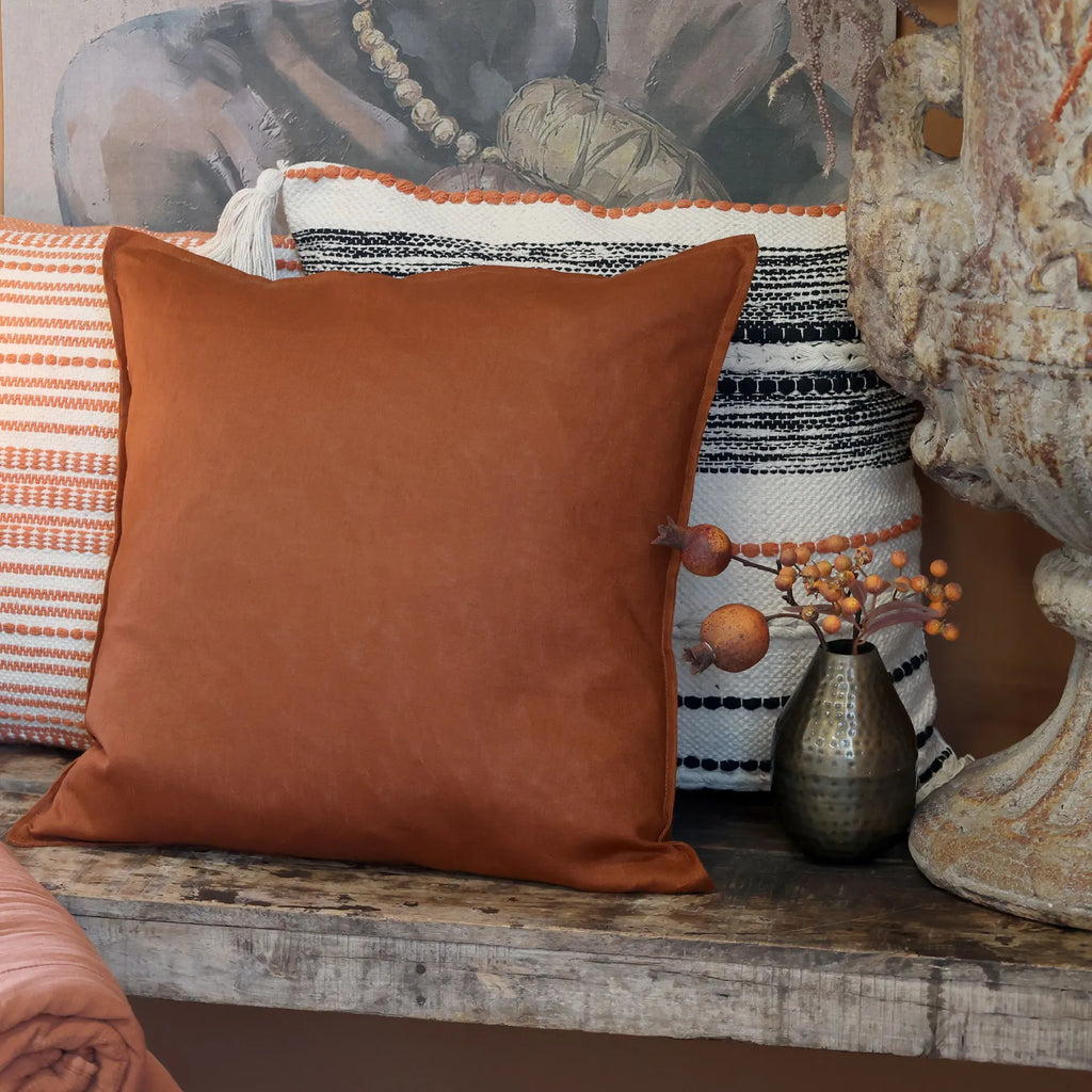 Chic Antique tyynynpäällinen pellava terrakotta 50 x 50 cm