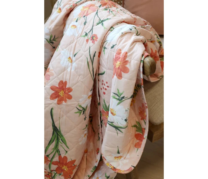 Chic Antique torkkupeitto kukkakuviolla 130 x 180 cm