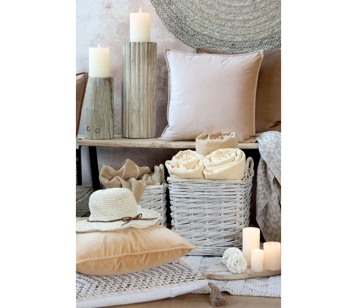 Chic Antique tyynynpäällinen samettia puuteriroosa 50 x 50 cm