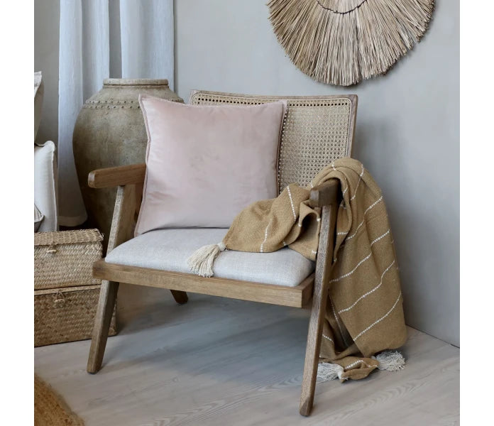 Chic Antique tyynynpäällinen samettia puuteriroosa 50 x 50 cm