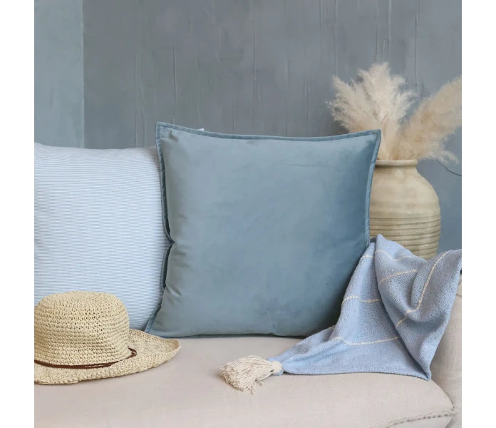 Chic Antique tyynynpäällinen samettia ocean blue 50 x 50 cm