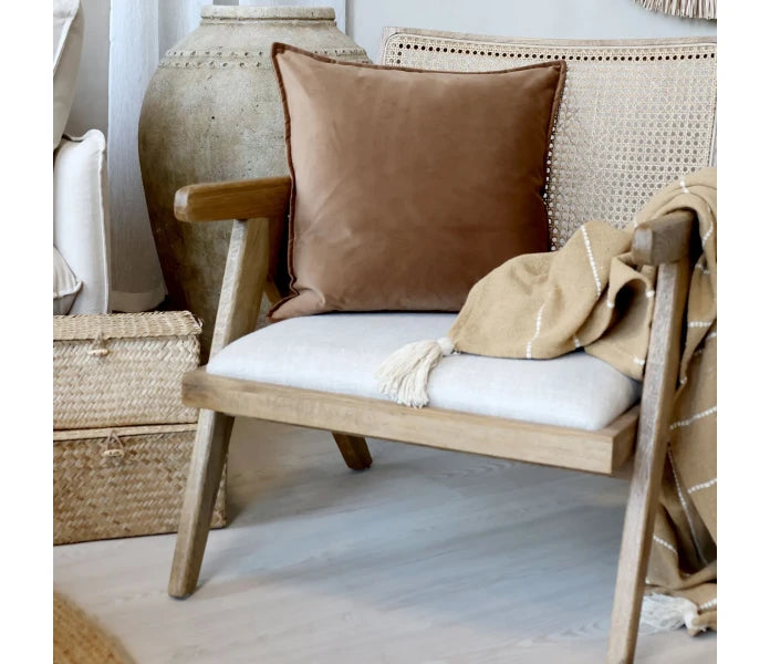 Chic Antique tyynynpäällinen samettia nougat 50 x 50 cm