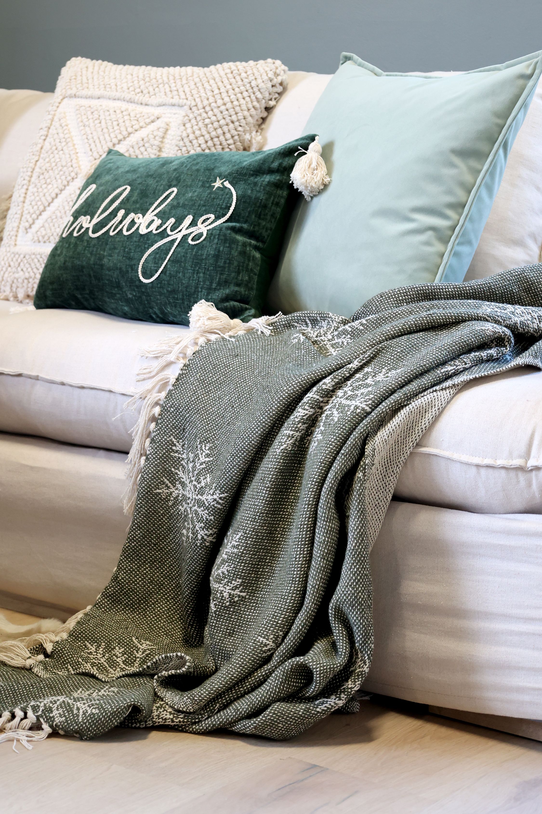 Chic Antique puuvillapeitto vihreä 130  x 150 cm