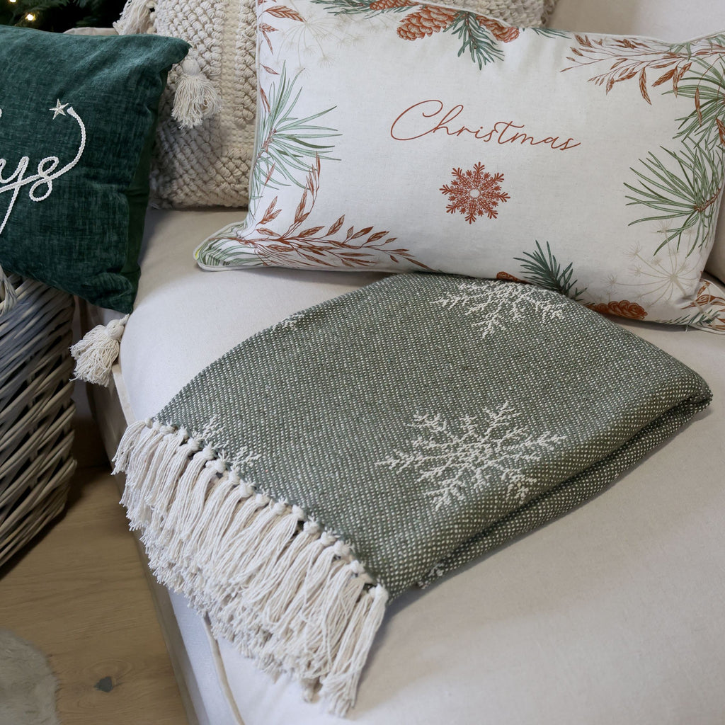 Chic Antique puuvillapeitto vihreä 130  x 150 cm