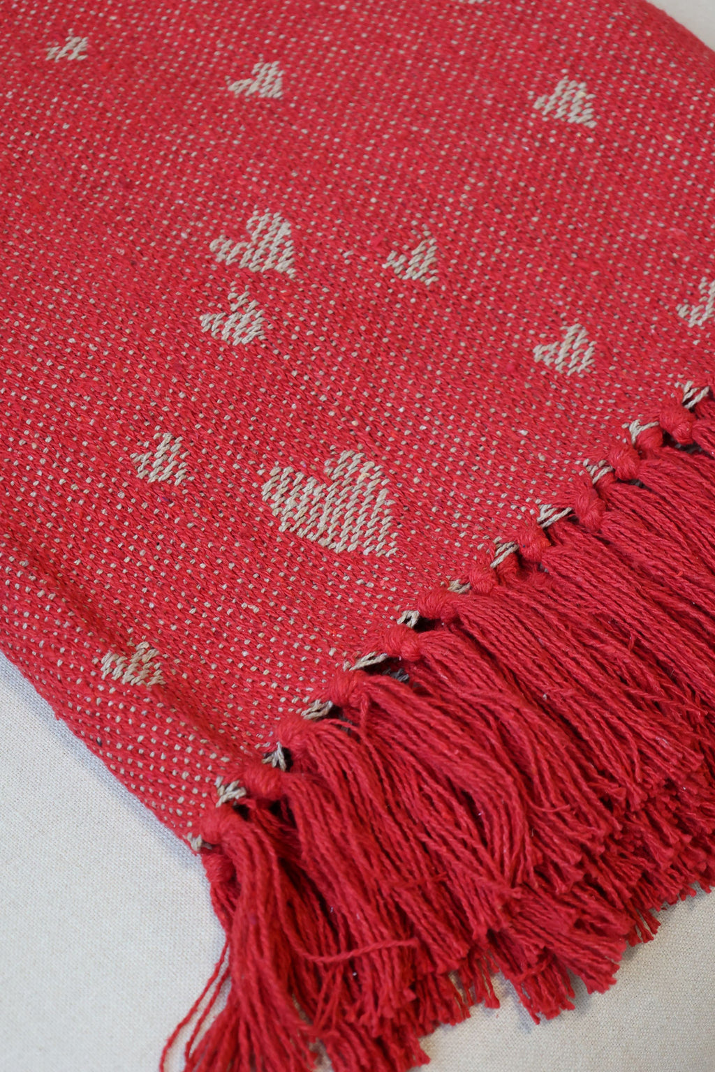 Chic Antique puuvillapeitto punainen 130 x 150 cm