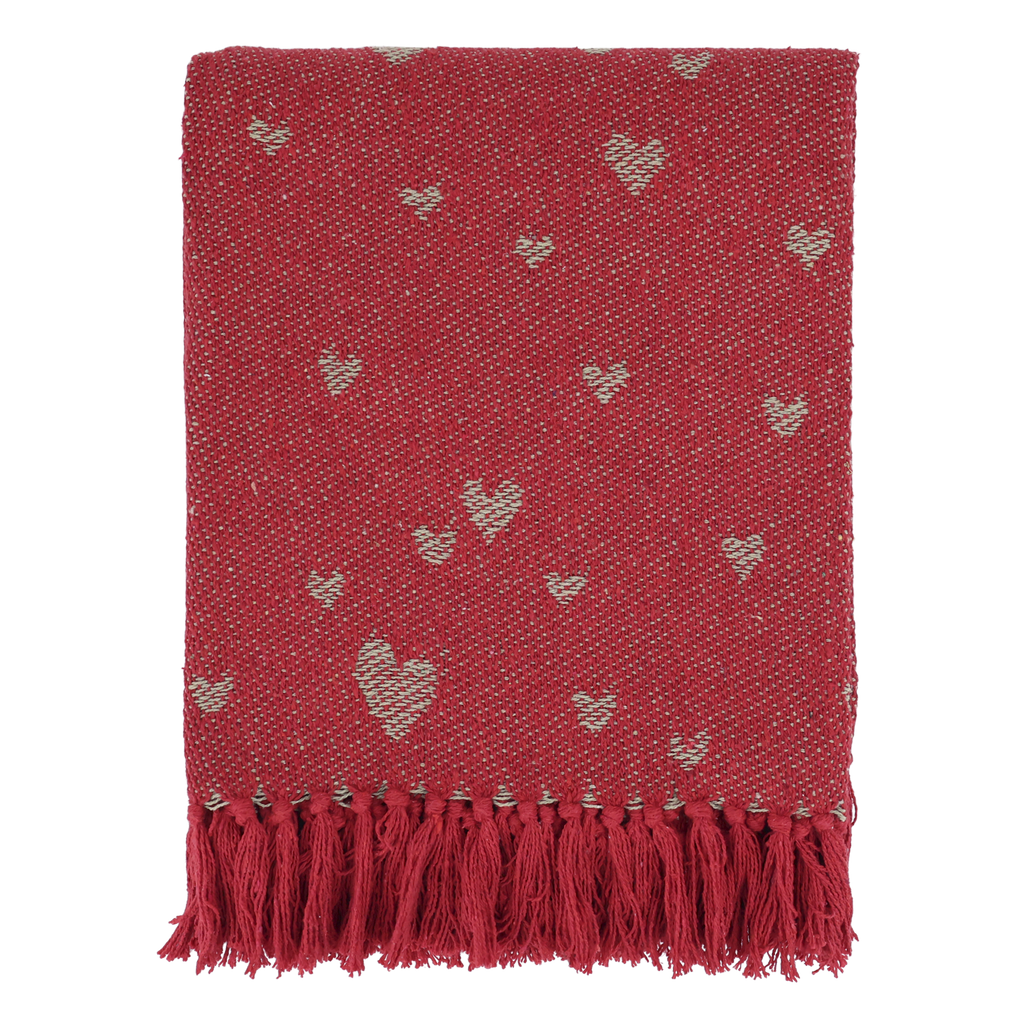 Chic Antique puuvillapeitto punainen 130 x 150 cm