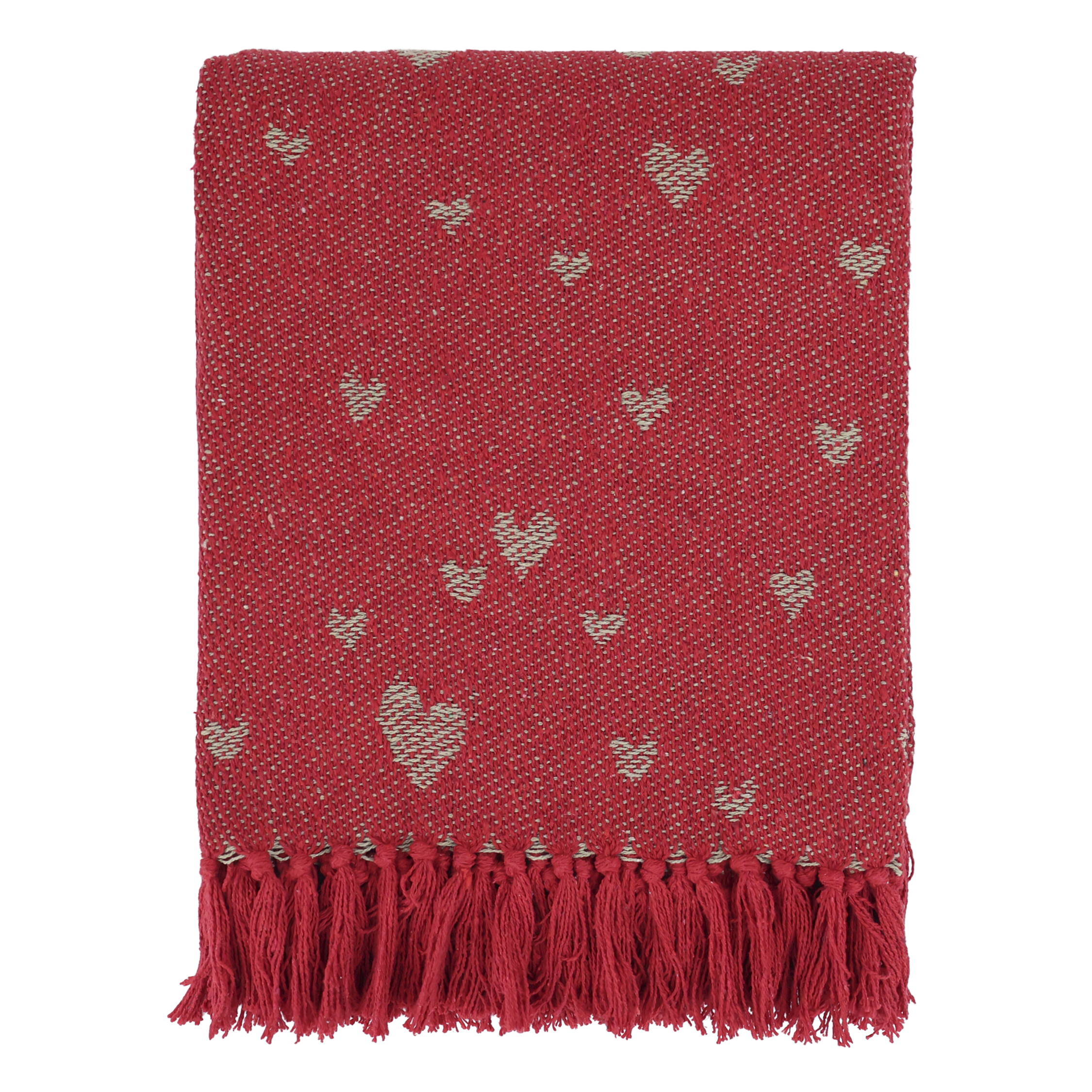 Chic Antique puuvillapeitto punainen 130 x 150 cm