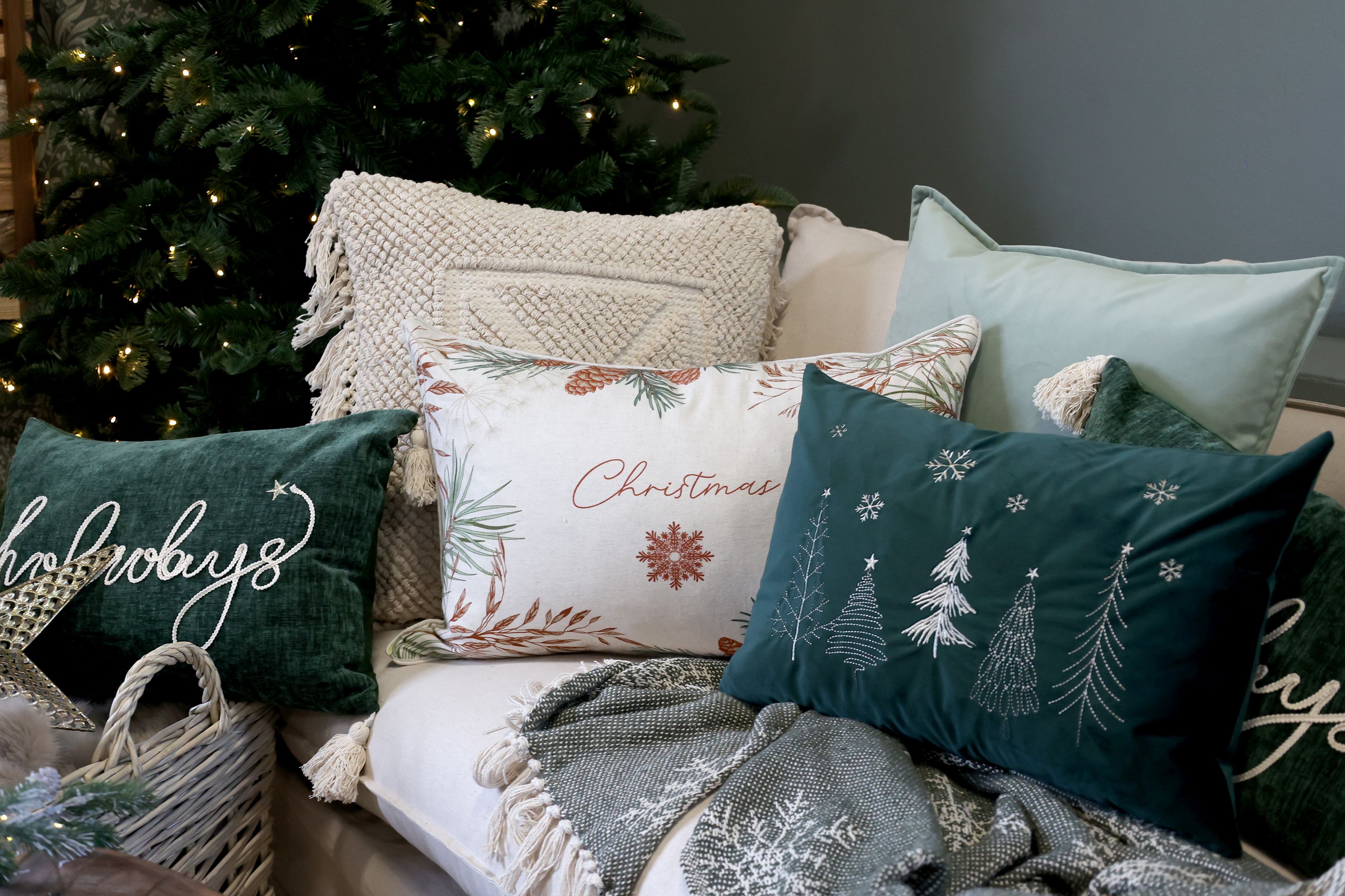 Chic Antique tyynynpäällinen 35 x 50 cm - Christmas Trees