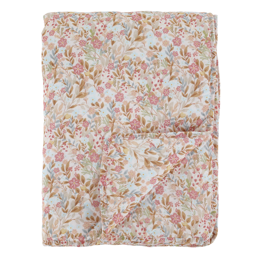 Chic Antique torkkupeitto kukkakuviolla 130 x 180 cm