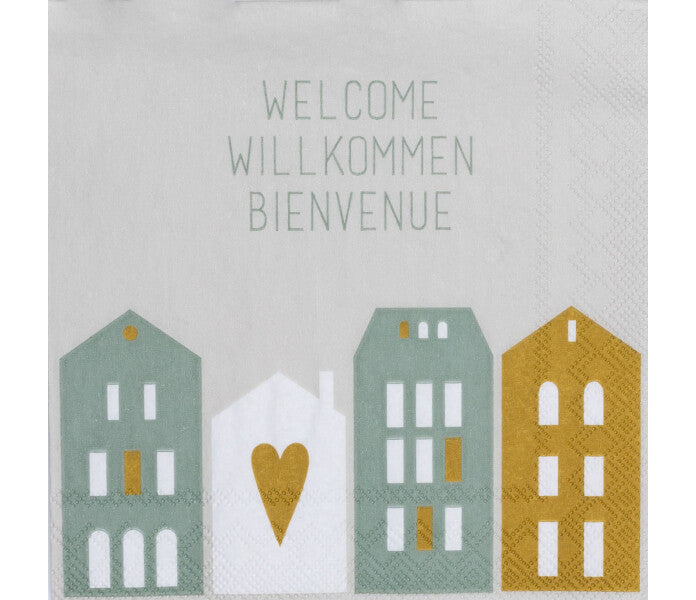 Räder servetti 25 x 25 cm 20 kpl - Welcome