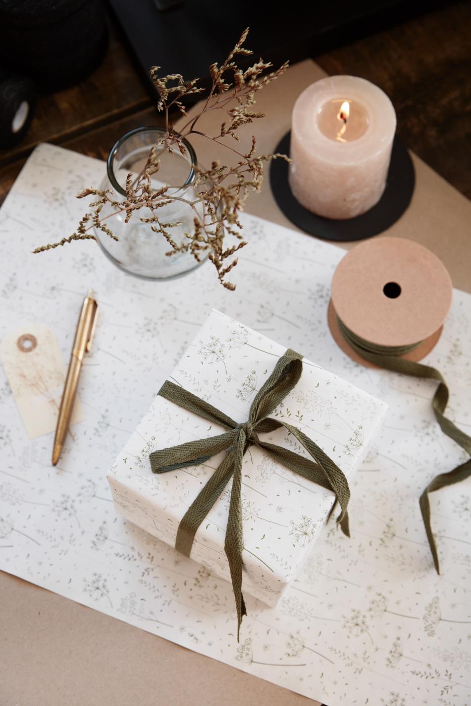 Ib Laursen puuvillanauha vihreä 5m