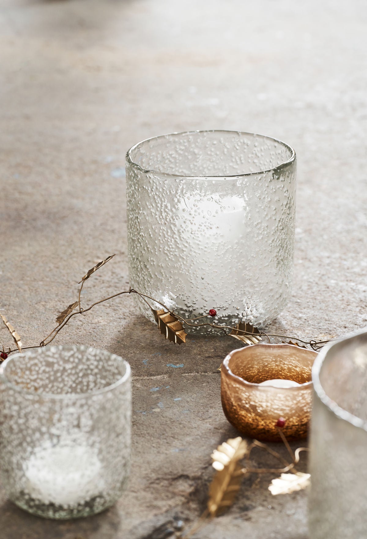 House Doctor Snow lyhty / maljakko 16 cm