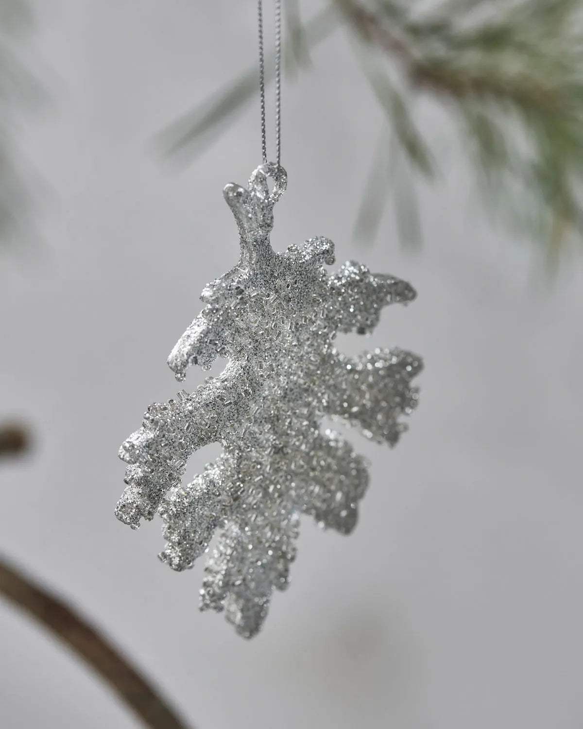 House Doctor Gliz ripustettava lehtikoriste hopea 3kpl/pkk