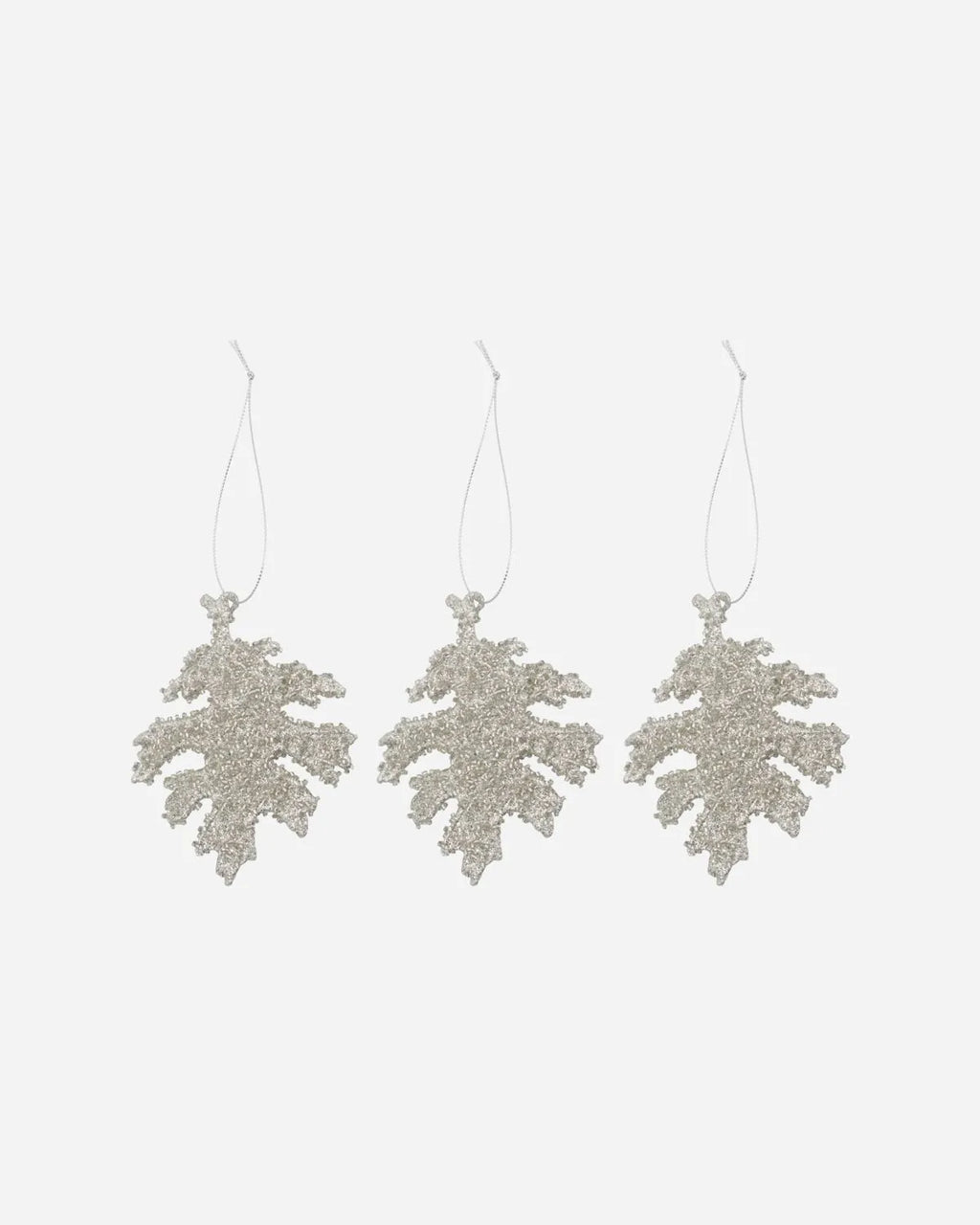 House Doctor Gliz ripustettava lehtikoriste hopea