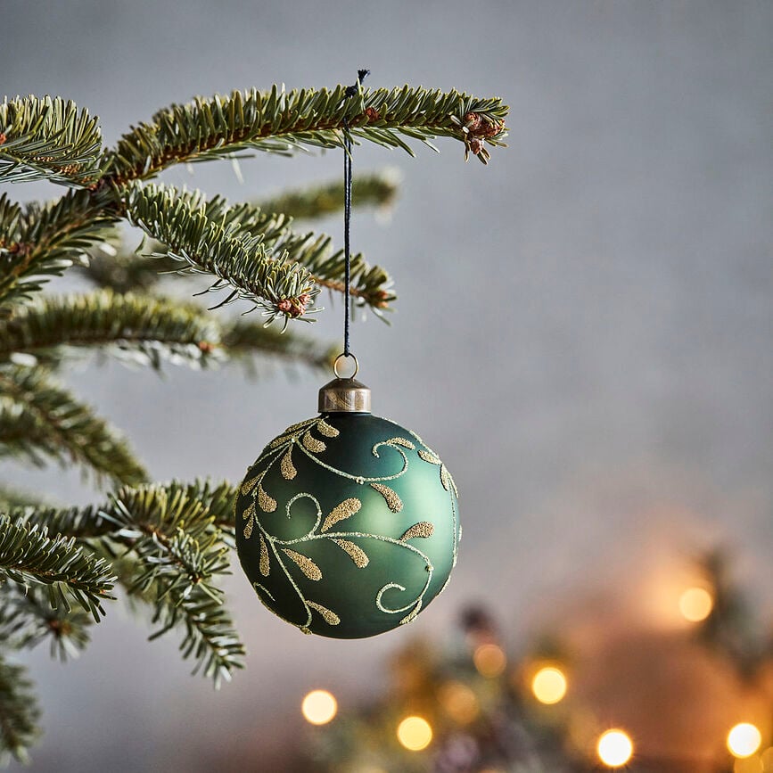 House Doctor Flori joulupallo vihreä 8 cm