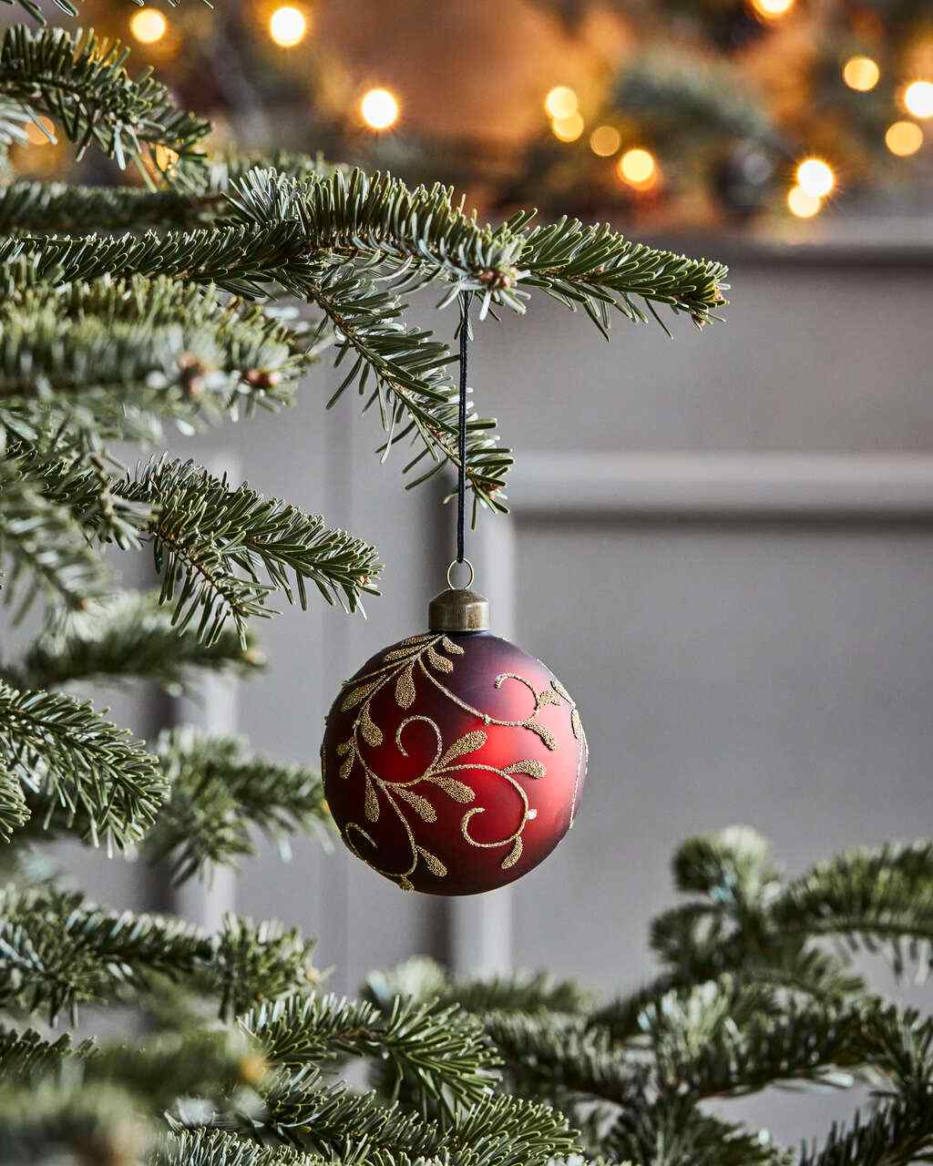 House Doctor Flori  joulupallo punainen 8 cm