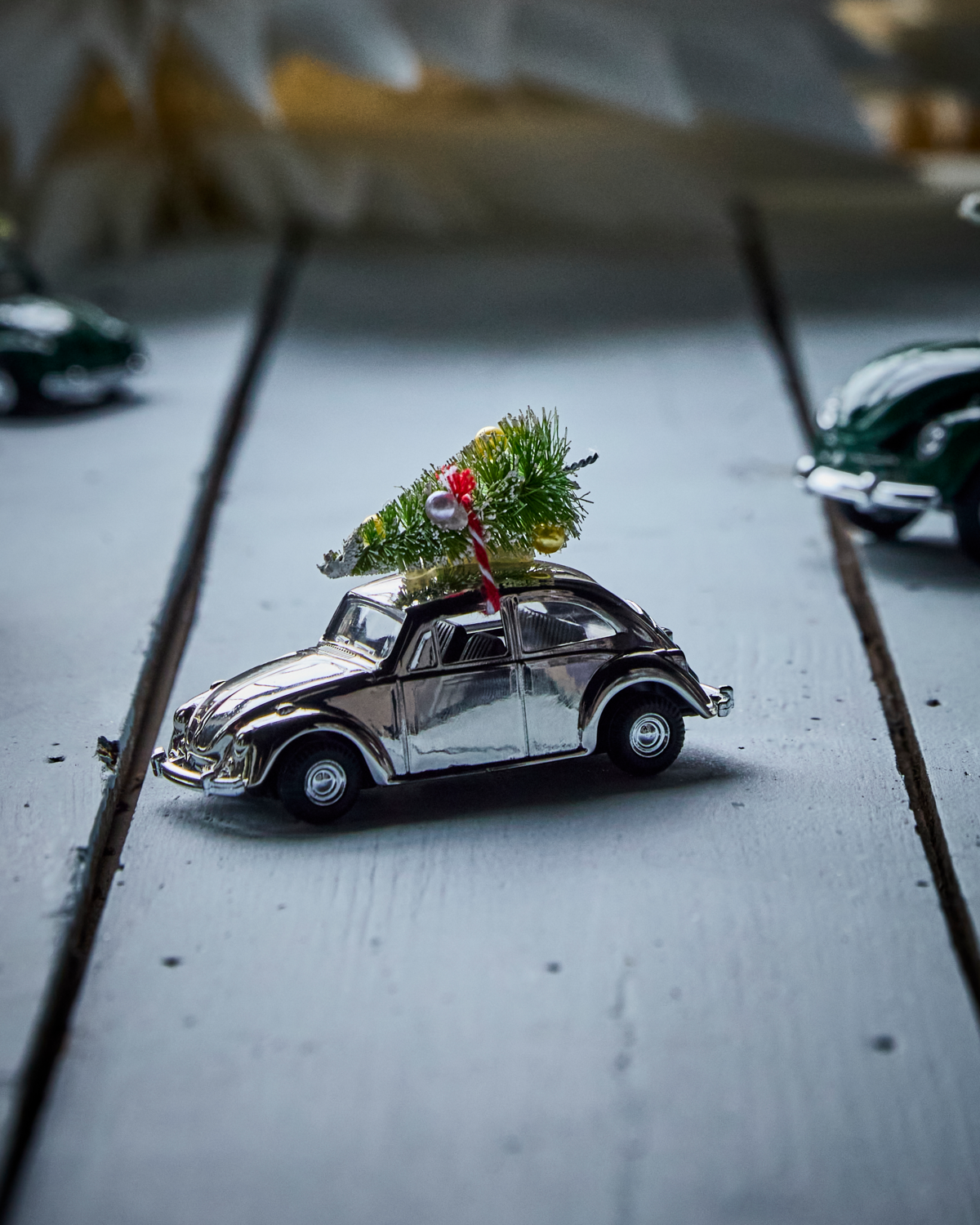 House Doctor MINI Xmas car kuplavolkkari hopea