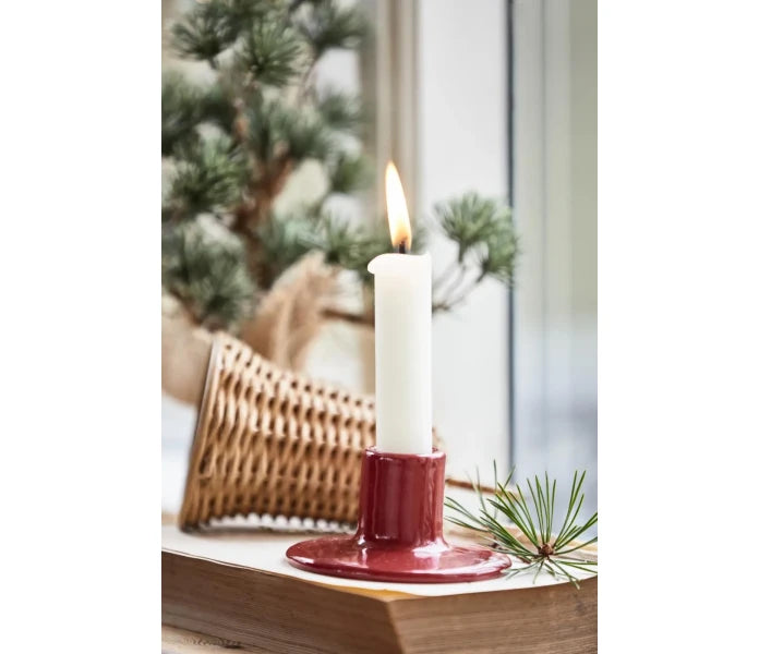 Ib Laursen rustic kruunukynttilä valkoinen 11cm