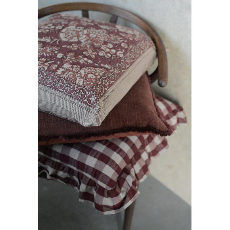 Fondaco Sonia tyynynpäällinen viininpunainen 48 x 48 cm