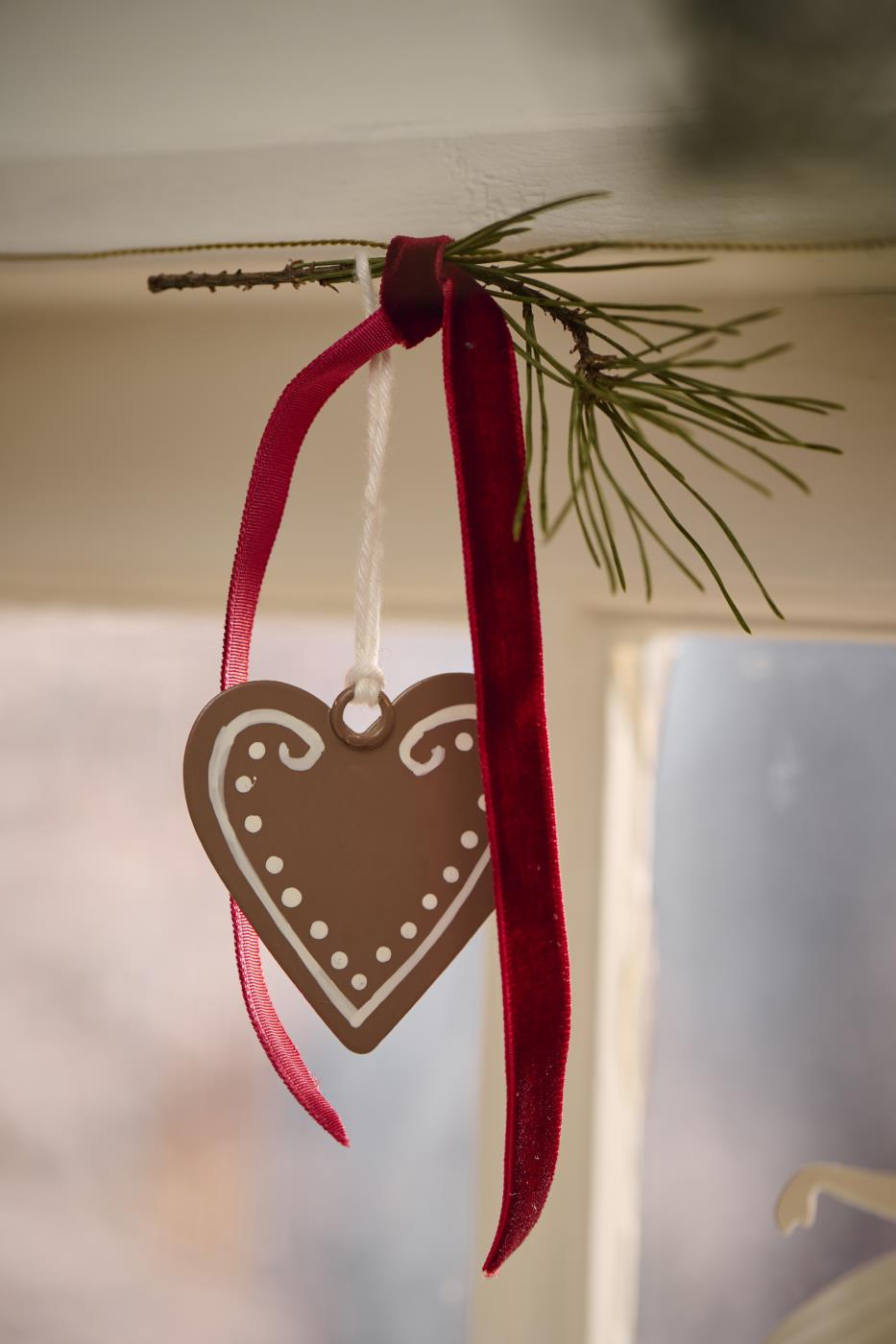 Ib Laursen piparkakkusydän koriste 5cm