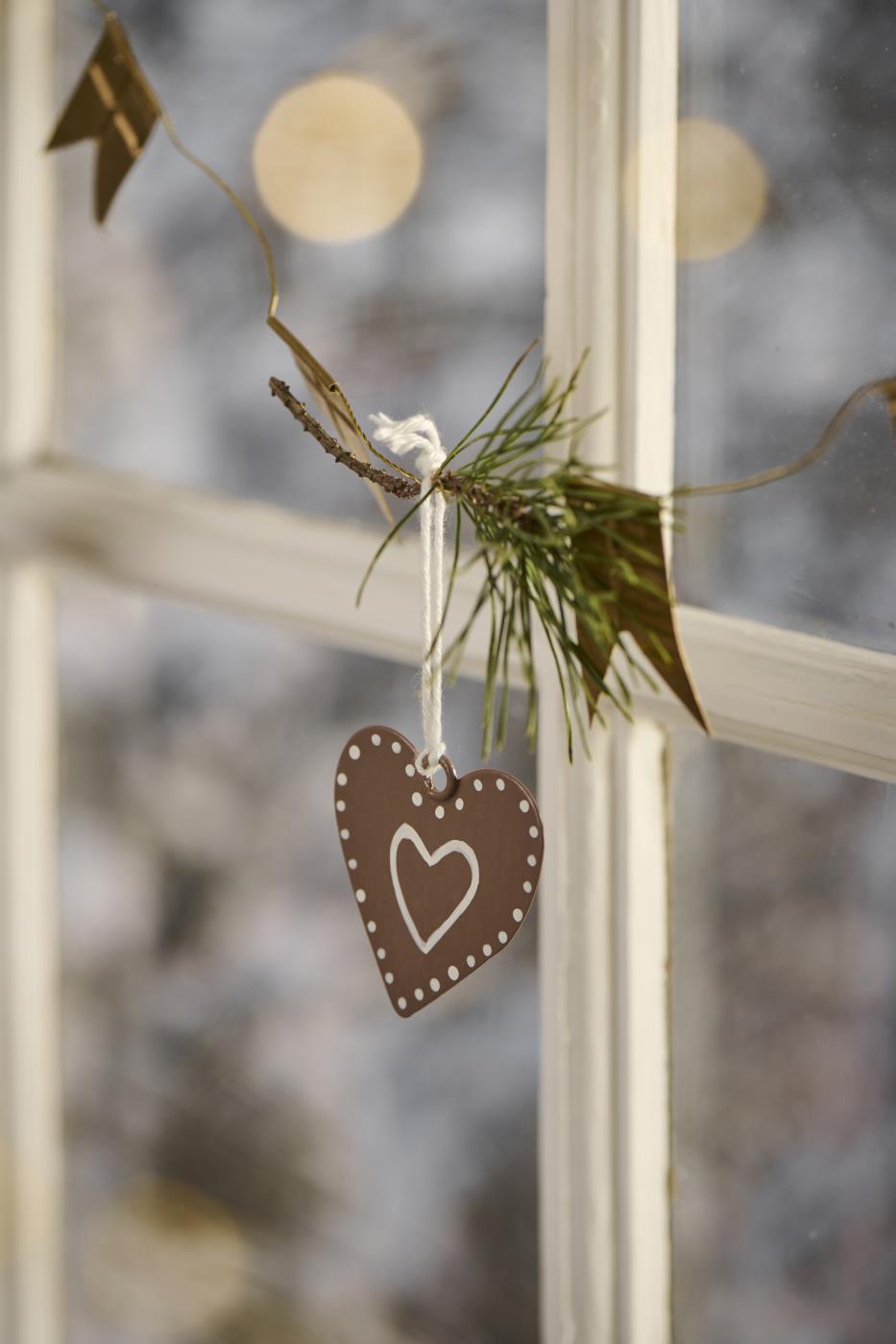 Ib Laursen piparkakkusydän koriste 5cm