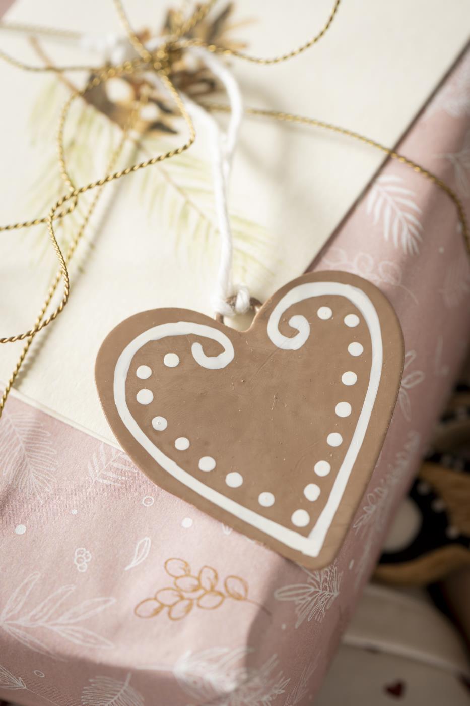 Ib Laursen piparkakkusydän koriste 5cm