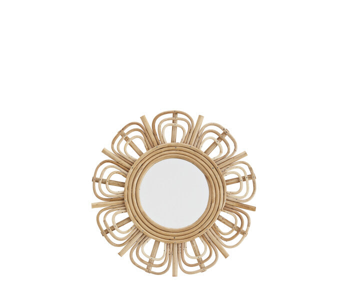 Madam Stoltz pyöreä peili rottinki 45cm