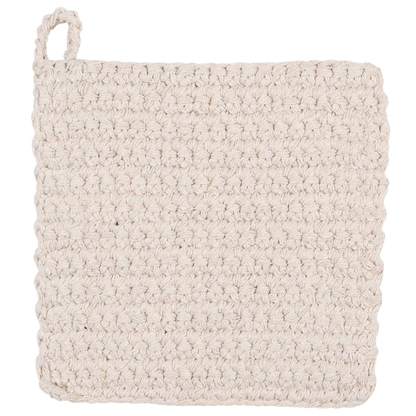 Ib Laursen virkattu patalappu luonnonvalkoinen 20 x 20 cm