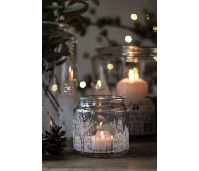 Majas Cottage lasilyhty / purkki - Christmas Town