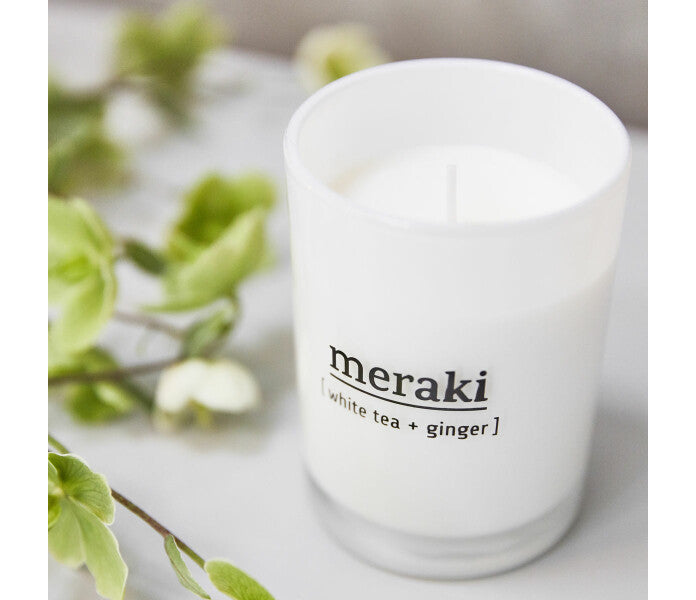 Meraki tuoksukynttilä 35h - White Tea & Ginger