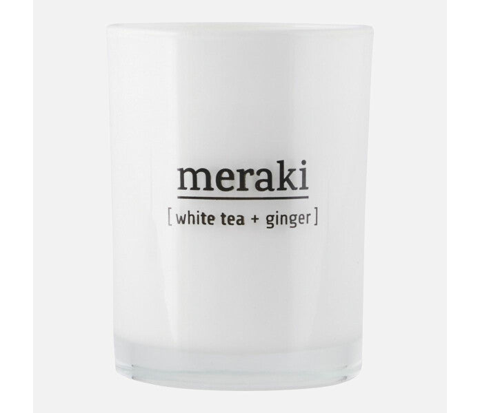 Meraki tuoksukynttilä 35h - White Tea & Ginger