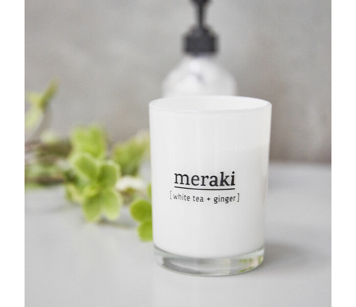 Meraki tuoksukynttilä 35h - White Tea & Ginger